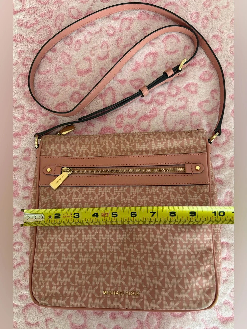 Michael Kors Blush Pink Signature Crossbody Bag  Canvas Women’s